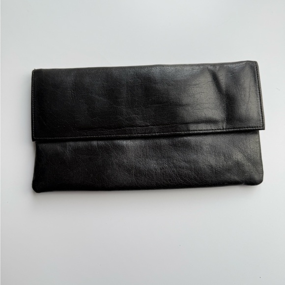 Handbags - Black Leather Clutch